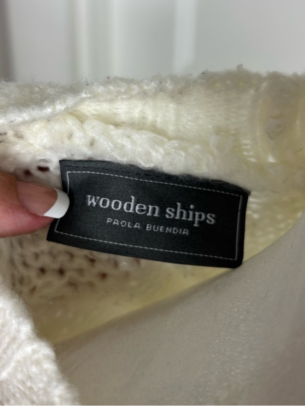Wooden Ships Camo Star Slouchy Sweater Size S/M - Picture 6 of 7